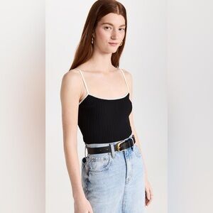 STAUD Soleil Top, Black/White - L